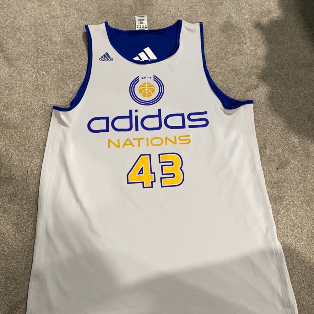 NBA and Overseas Reversible basketball practice jersey.